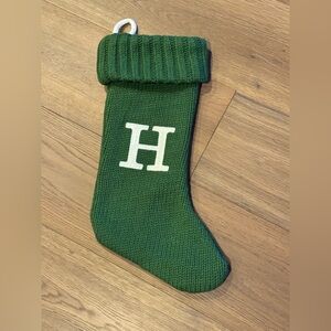 Wondershop “H” Full Size Green Stocking